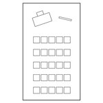 Bestuhlung des Seminarraumes – ideal für 25 Personen.